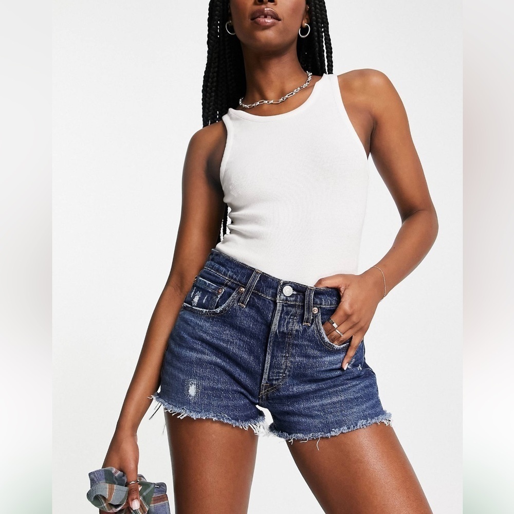 Levi's 501 original shorts in indigo size 30